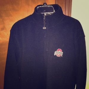 Men’s Ohio state black quarter zip fleece